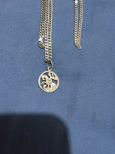 corrente + pulseira + pingente prata 925