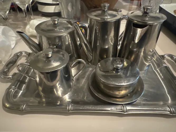Conjunto chá aço inox Siafab