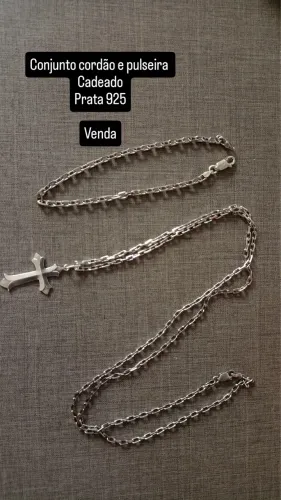 Cordão e pulseira de Prata