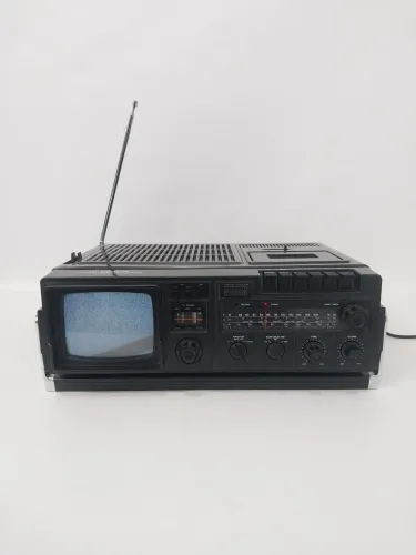 Rádio Antigo Boombox com TV Orion Japonês
