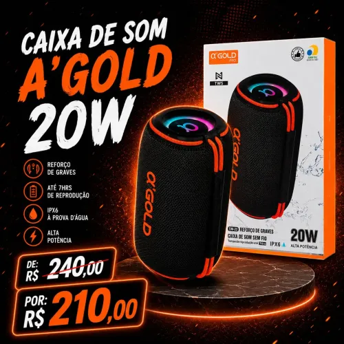 Caixa de som A'gold 20w entregamos 