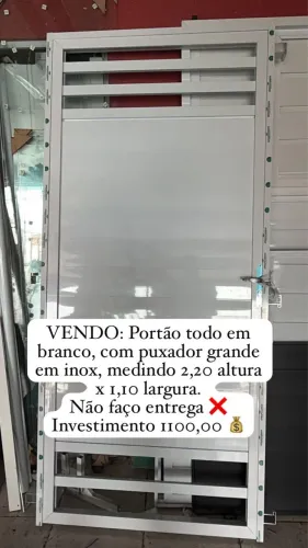 Vende portão branco