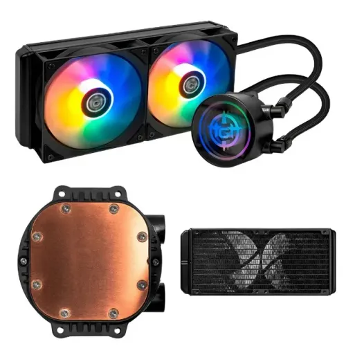 Water Cooler TGT Spartel V2 240mm Rainbow Preto ARGB para CPU pode retirar no local em Goi