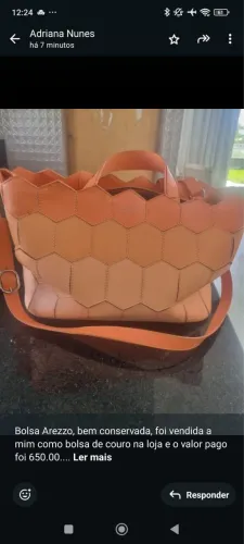 Bolsa de couro Arezzo