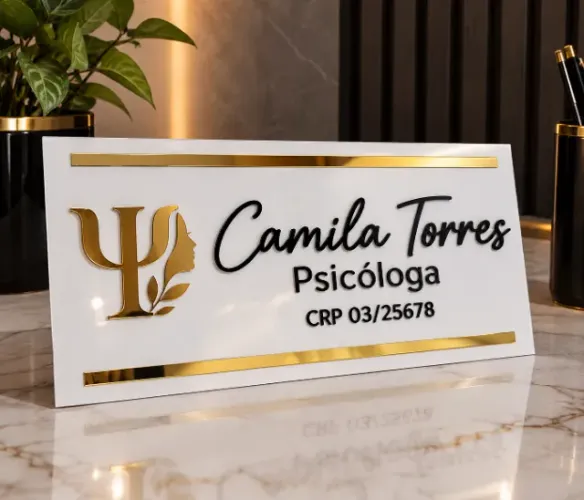 Placa de Porta 30cm Personalizada em Acrílico