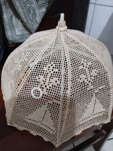 Cobre bolo vintage anos 80 de croche