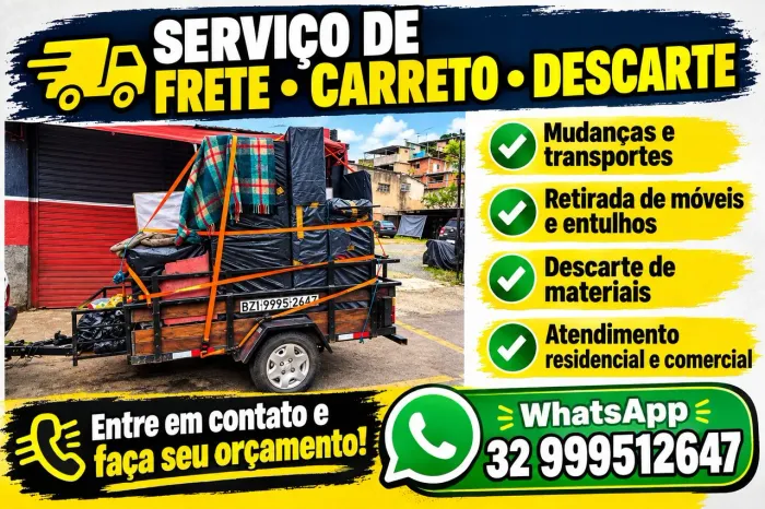 Frete carreto e descarte