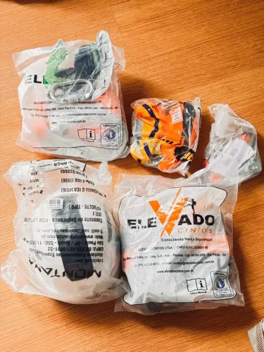 Kit Segurança Altura Completo 2 Cintos + Corda 120m + Acessórios