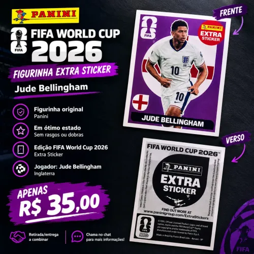 Figurinha Extra Sticker Jude Bellingham ROXA