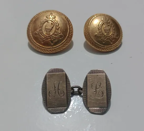 Lote Abotoaduras e Botões Militares