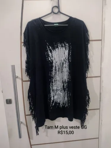 Blusa preta Tam M plus
