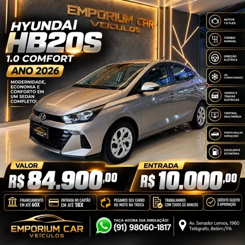 Hyundai HB20S Comfort 1.0 Flex 12V Mec. 2026