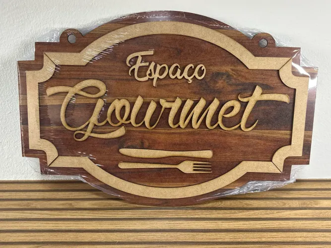 Placa espaço gourmet