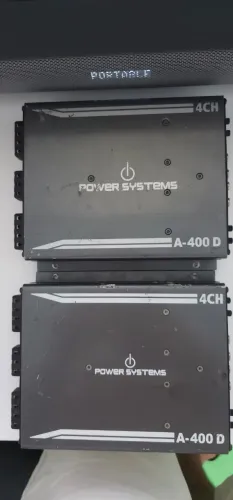 2 Módulos Power Systems A-400D 4 Canais - Som Automotivo