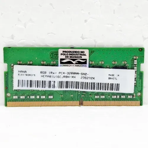 Memória RAM 8GB DDR4 3200 HANA Para Notebook