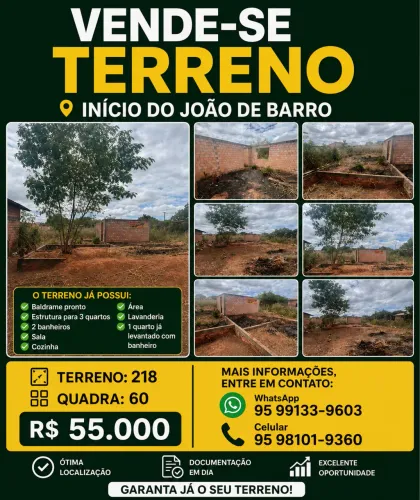 Vende-se terreno com baldrame