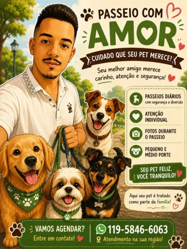 Passeador de Cães no Jabaquara | Passeio com Amor