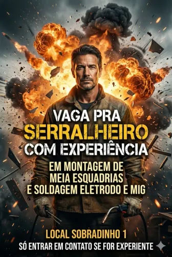 Vaga pra serralheiro proficiência 