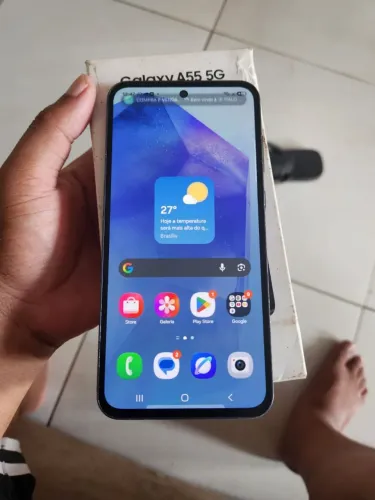 SAMSUNG A55 5G 128GB 8 DE RAM AZUL TODO ORIGINAL COM CAIXA