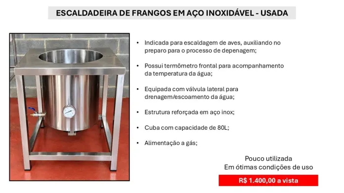 Escaldadeira de frangos