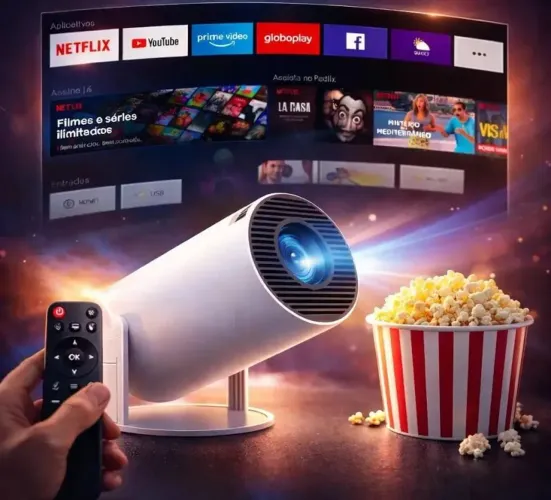 Projetor portátil ultra HD com Android Hy 300