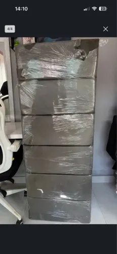 Cabeceira  de cama estofada Cinza escuro 