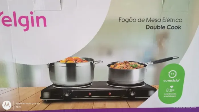 Fogão de Mesa Elétrico Double Cook, Elgin