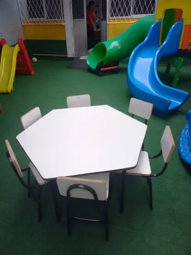 Conjunto mesa sextavada