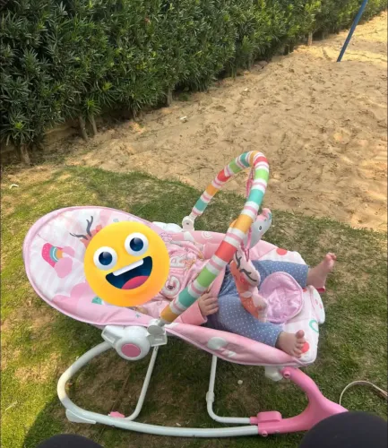 Cadeira de Descanso e Balanço Happy Rino (Rosa) da marca Baby Style