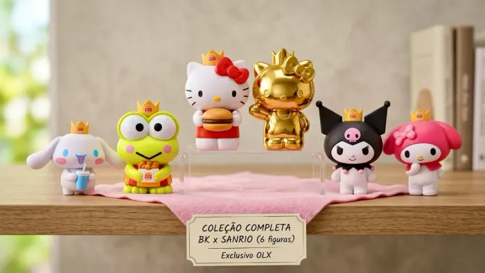 Coleção Completa Hello Kitty BK King Jr (6 Figuras) - Com RARA DOURADA - Lacrados!