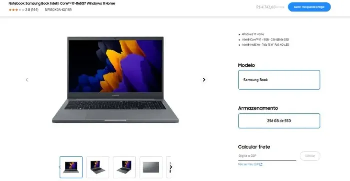 Notebook Samsung Book