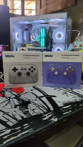 Controle Joystick 8bitdo Pro 3 + Dock de carregamento - Enviamos