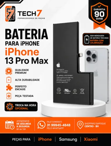 Bateria para iPhone 13 Pro Max - Garantia 90 Dias