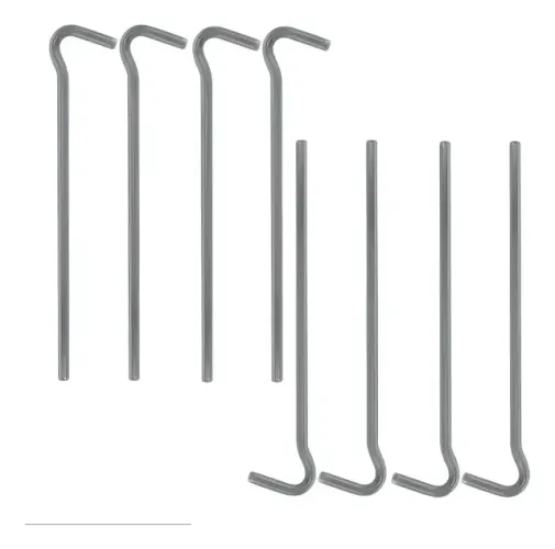 Kit 8 Estacas Ganchos Espeques Reposição Fixação Barracas.