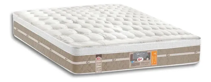 COLCHÃO CASTOR KING SIZE MOLAS ENSACADAS LARGURA 180x 200x32cm STAR AIR BEGE/BRANCO