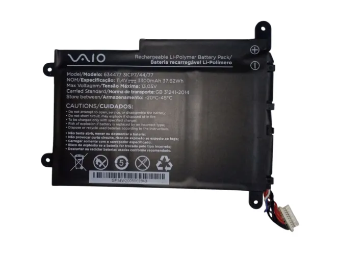 Bateria notebook Vaio FE14 modelo: 634477 3ICP7/44/77