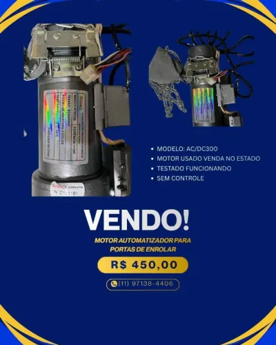 MOTOR AUTOMATIZADOR PARA PORTA DE ENROLAR ATROM ACDC300