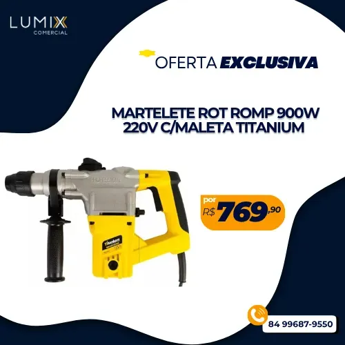 MARTELETE ROT ROMP 900W 220V C/MALETA TITANIUM