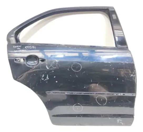 Porta Traseira Direita Fusion 2006 2012 Azul C/ Friso Recuperada Azul