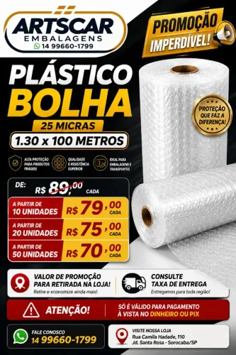 PLÁSTICO BOLHA ATACADO E VAREJO