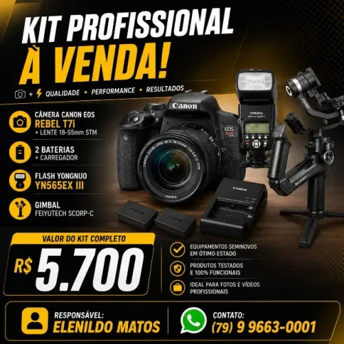 KIT FOTO/VIDEO PROFISSIONAL