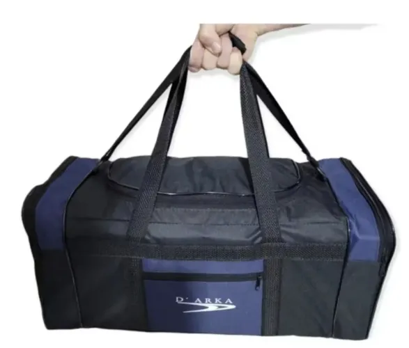 mala média darka com alça para transporte, azul e preta