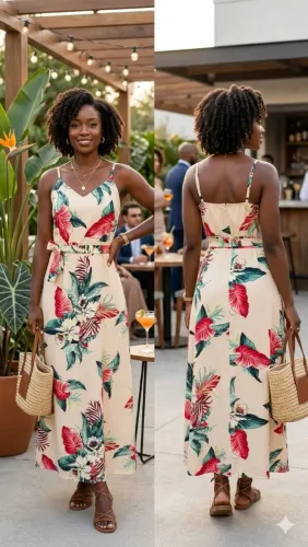 Vestido longo floral