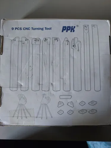 Jogo De Ferramentas Para Torno CNC 9 Pecas PPK Com Pastilhas Lacrado<br>
