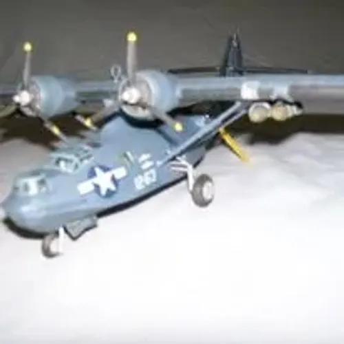 MINIATURA Avião Pby-5a 12-63 Catalina Us Navy Seaplane - Airfix ESC.: 1/48 MONTADO.