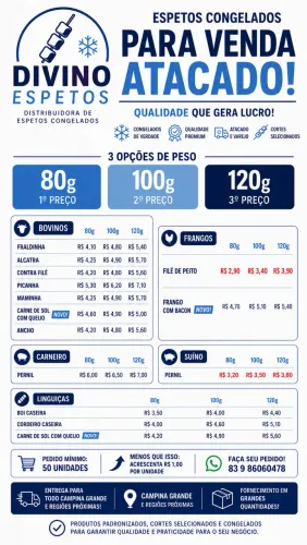 FORNECIMENTO DE ESPETINHOS