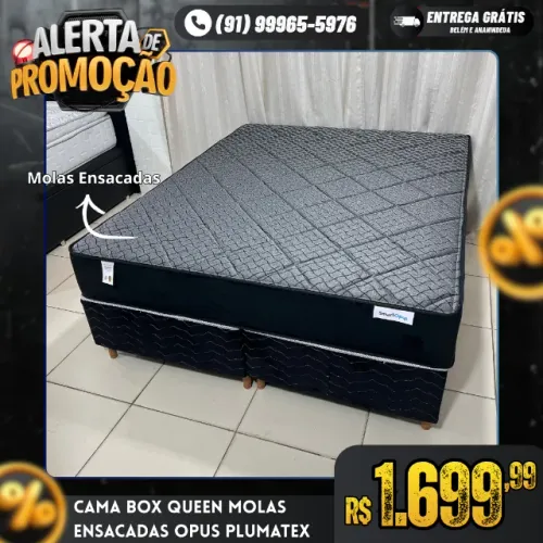Cama Box Queen Molas Ensacadas Opus Plumatex
