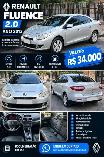 Renault Fluence Sed. Dynamique 2.0 16V Flex Aut. 2013
