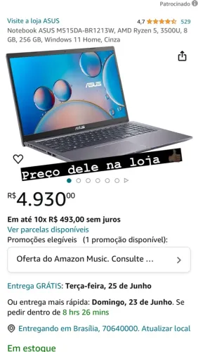 Notebook Gamer Asus 