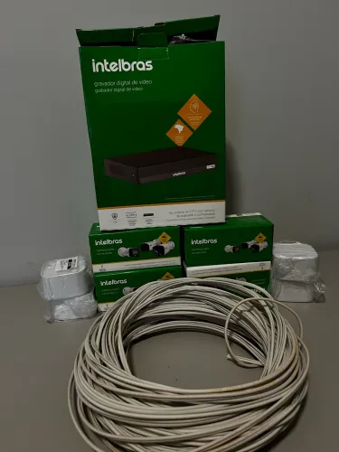 LACRADO | Kit CFTV Intelbras de Segurança 4 Câmeras Completo
